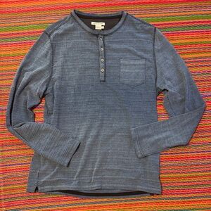 Men's Blue carbon2cobalt Henley Shirt M